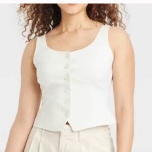 A New Day Button Down Front Tank Vest